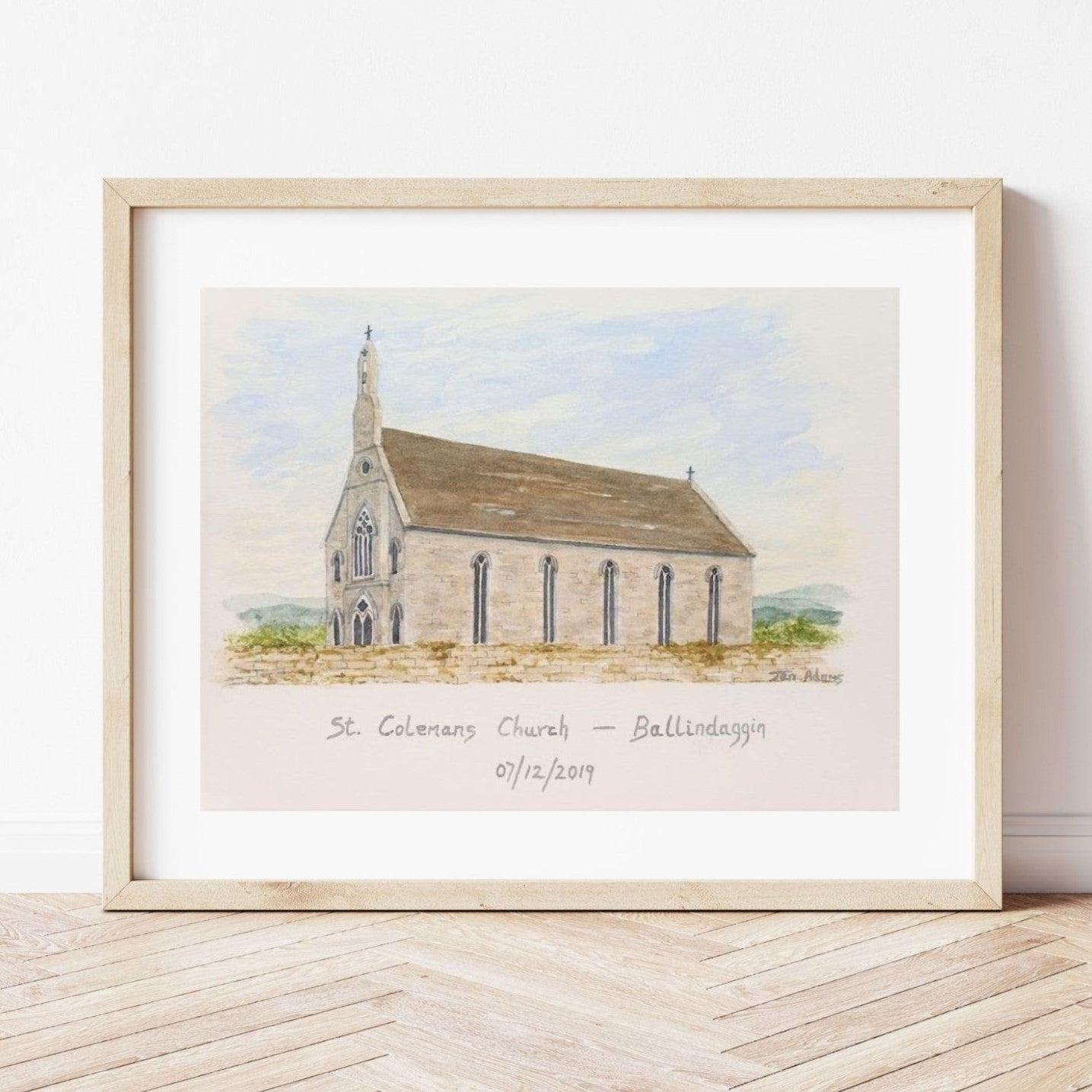 CHURCH PORTRAIT. Original watercolor church wedding painting. Customized Church online Portrait. Illustration of Wedding Venue.