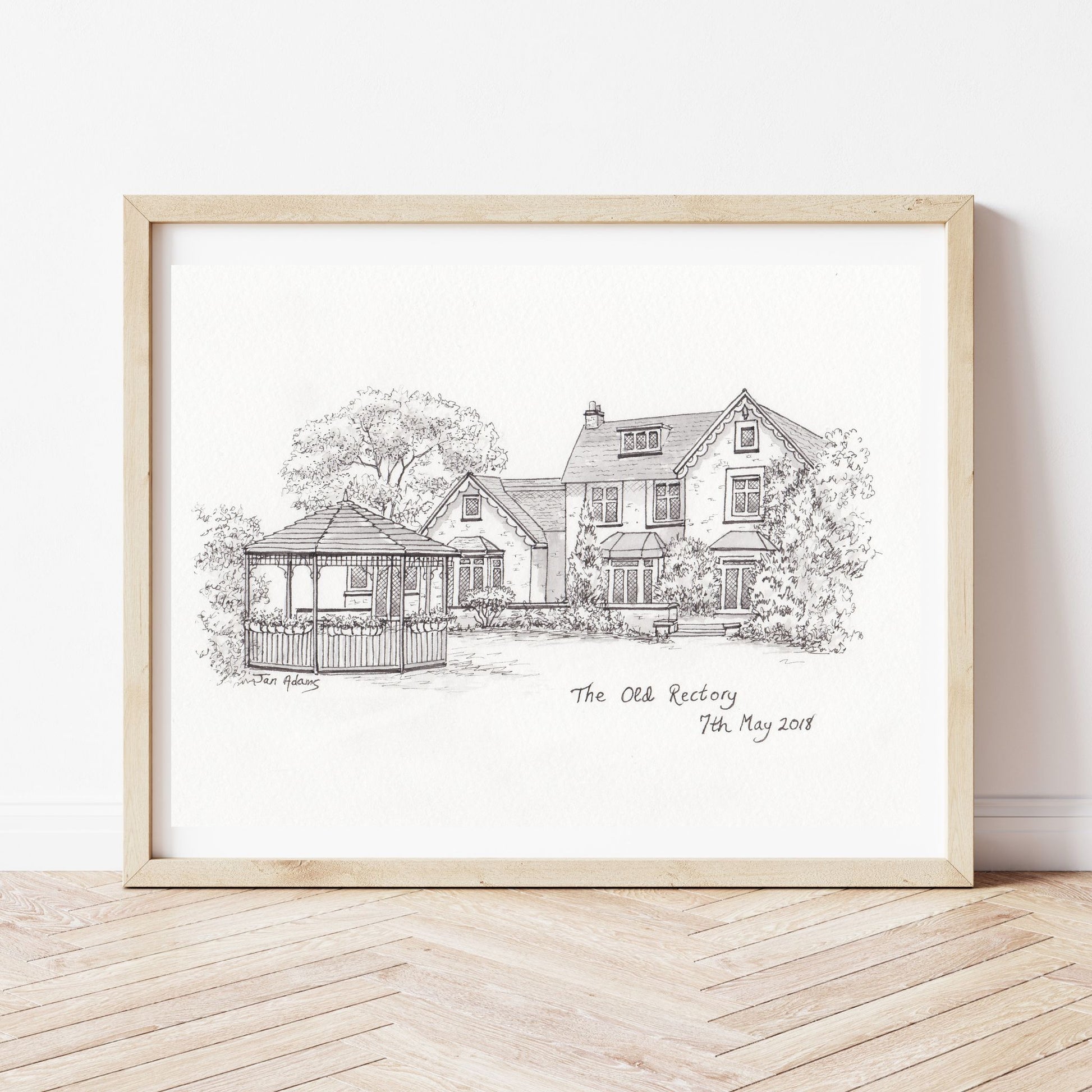 The Old Rectory wedding venue sketch